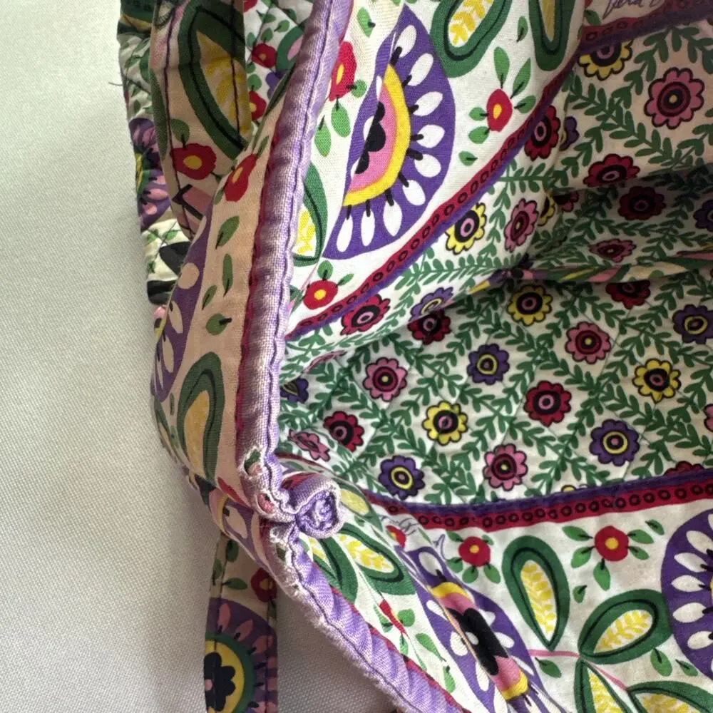 Vera Bradley Toggle Tote Viva La Vera Quilted Cotton Floral Shoulder Bag Retired